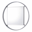 Furniture of America Norman Metal Frame Beveled Wall Mirror in Chrome