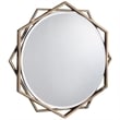Furniture of America Aquila Metal Beveled Wall Mirror in Gold Champagne