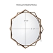 Furniture of America Aquila Metal Beveled Wall Mirror in Gold Champagne