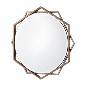 furniture of america aquila contemporary metal beveled decorative wall mirror