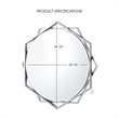 Furniture of America Aquila Metal Beveled Wall Mirror in Chrome