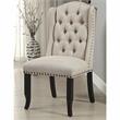 Furniture of America Sinuata Wood 7-Piece Dining Table Set in Black and Beige