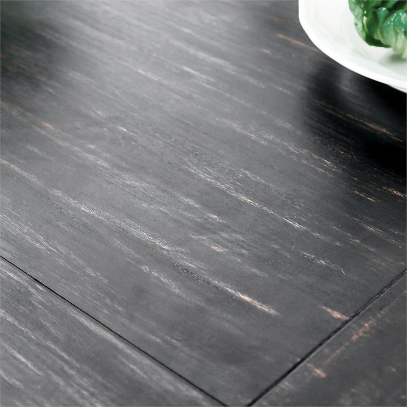 Furniture of America Sinuata Wood 7-Piece Dining Table Set in Black and Beige