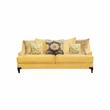 Furniture of America Charlette Traditional Fabric 2-Piece Sofa Set in Gold