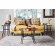 Furniture of America Charlette Traditional Fabric 2-Piece Sofa Set in Gold