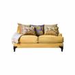 Furniture of America Charlette Traditional Fabric 2-Piece Sofa Set in Gold
