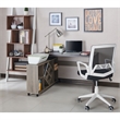 FOA Minshew Solid Wood 2-Piece Convertible Desk with Bookcase Set in Brown