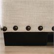Furniture of America Mystie Chenille Loveseat with Nailhead Trim in Ivory