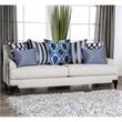 Furniture of America Allyson Transitional Chenille Sofa in Light Gray
