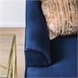 Furniture of America Allyson Transitional Chenille Loveseat in Navy