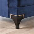 Furniture of America Allyson Transitional Chenille Sofa in Navy