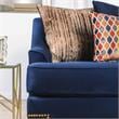 Furniture of America Allyson Transitional Chenille Sofa in Navy
