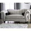 Furniture of America Avanetti Chenille Upholstered Loveseat in Pewter