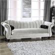 Furniture of America Avanetti Transitional Chenille Upholstered Sofa in Pewter