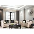 Furniture of America Keinisha Transitional Fabric Sofa in Beige