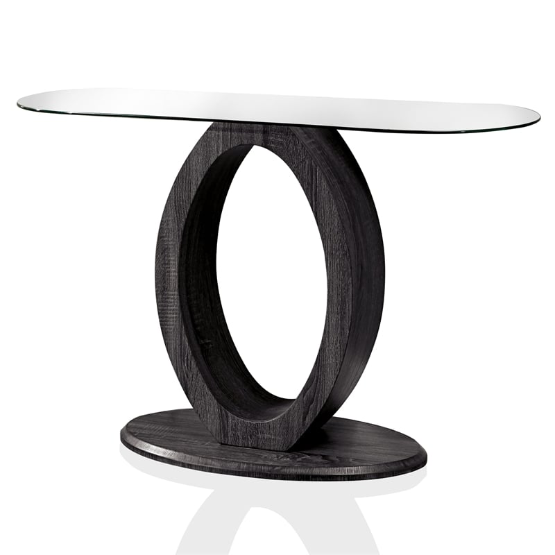 Furniture of America Mason Contemporary Wood Console Table in Gray