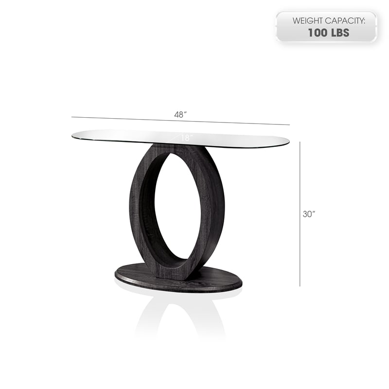Furniture of America Mason Contemporary Wood Console Table in Gray