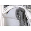 Furniture of America Hanson Transitional Fabric Nailhead Sofa in Gray