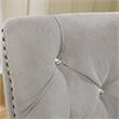 Furniture of America Desi Fabric Tufted Side Chair in Light Gray (Set of 2)