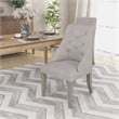 Furniture of America Desi Fabric Tufted Side Chair in Light Gray (Set of 2)