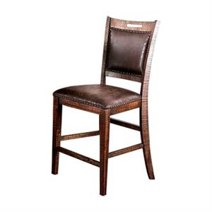 furniture of america beverly wood counter height chair in dark oak (set of 2)