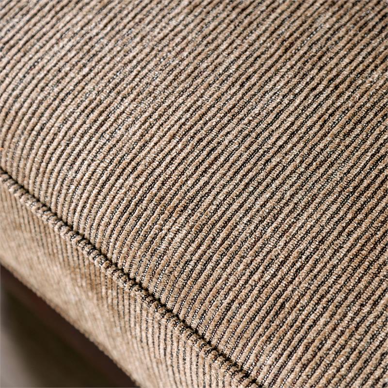 Furniture of America Morgan Faux Leather T-cushion Pillow Back Sofa in Brown