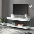 Furniture of America Cavalier Glass Top 70-inch TV Stand in White