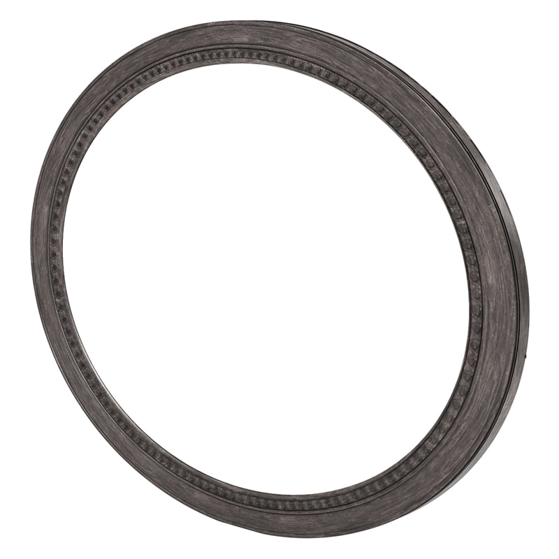 Furniture of America Clyde Solid Wood Oval Mirror in Rustic Natural Tone