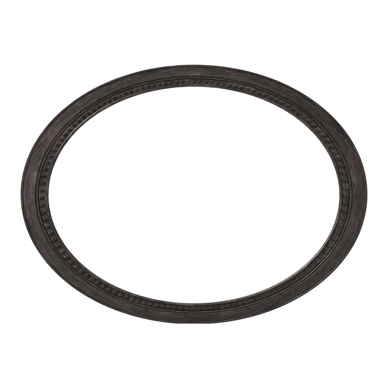 Furniture of America Clyde Solid Wood Oval Mirror in Rustic Natural Tone