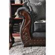 Furniture of America Andrea Chenille Rolled Arms Sofa in Light Gray