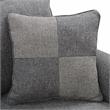 Furniture of America Willroy Transitional Fabric Sectional in Dark Gray