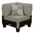 Furniture of America Willroy Transitional Fabric Sectional in Dark Gray