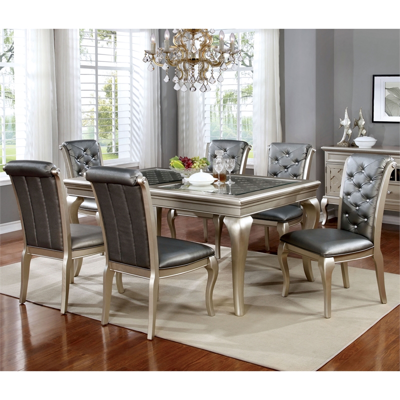 Furniture of America Bethlehem 7pc Wood 66