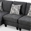 Furniture of America Burcham Transitional Chenille Armless Chair in Gray