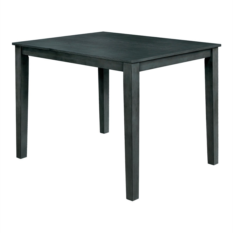 Furniture of America Alyssum Wood 5-Piece Counter Dining Set in Weathered Gray