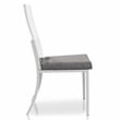 Furniture of America Hartly Metal Padded Dining Chair in Chrome (Set of 2)