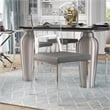 Furniture of America Hartly Metal Padded Dining Chair in Chrome (Set of 2)
