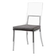Furniture of America Hartly Metal Padded Dining Chair in Chrome (Set of 2)