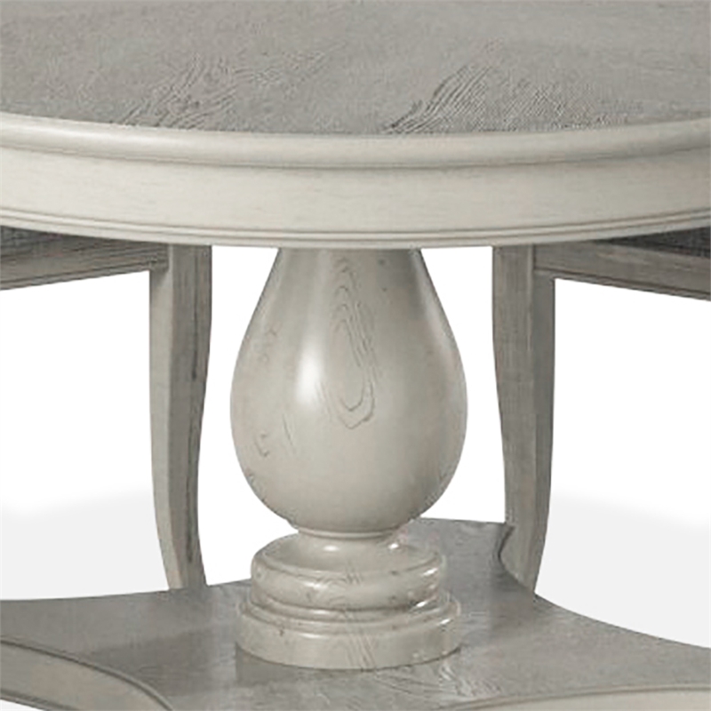 Round Dining Table In Antique White, 48 Inch Round Kitchen Table Set