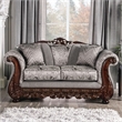 Furniture of America Eston Traditional Chenille Upholstered Loveseat in Gray
