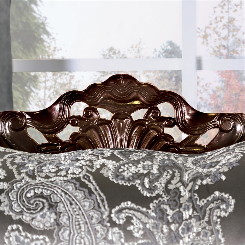 Furniture of America Eston Traditional Chenille Upholstered Loveseat in Gray