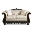 Furniture of America Eston Traditional Chenille Upholstered Loveseat in Ivory