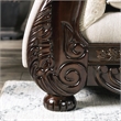 Furniture of America Eston Traditional Chenille Upholstered Loveseat in Ivory