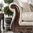 Furniture of America Eston Traditional Chenille Upholstered Loveseat in Ivory