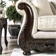 Furniture of America Eston Traditional Chenille Upholstered Sofa in Ivory