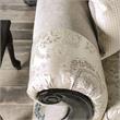 Furniture of America Eston Traditional Chenille Upholstered Sofa in Ivory