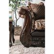 Furniture of America Pasada Traditional Chenille Upholstered Loveseat in Brown