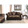 Furniture of America Pasada Traditional Chenille Upholstered Loveseat in Brown