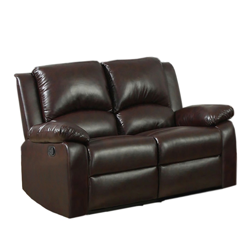 Furniture Of America Bantell Faux, Rustic Leather Loveseat