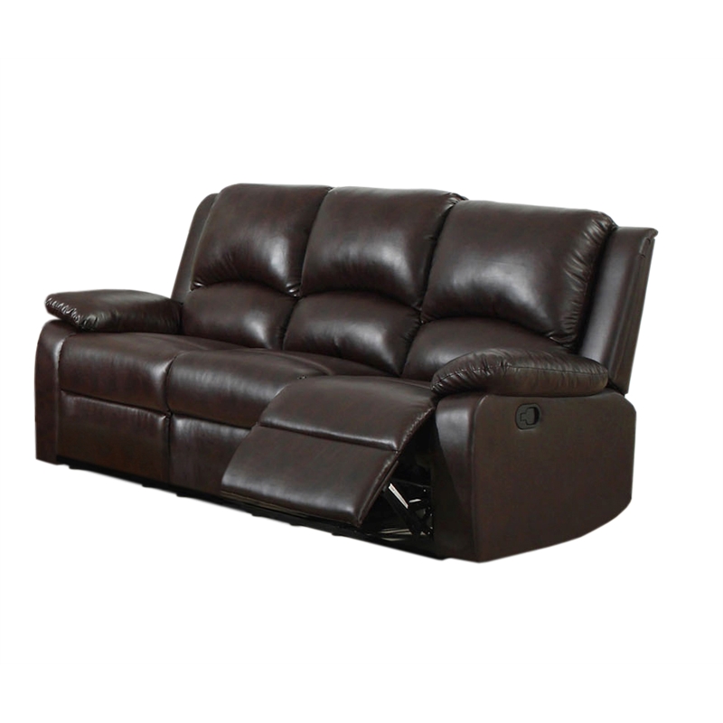 Furniture Of America Bantell Faux, Rustic Black Leather Sofa